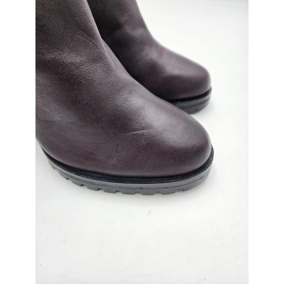 Paige Natasha Bootie Wine Leather Heel Ankle Women's Size 8.5 New Boot P… - Picture 12 of 14